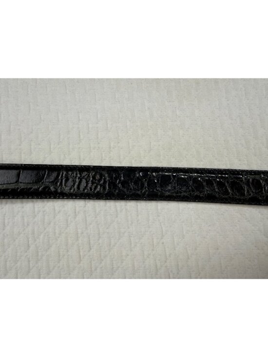 Polo Ralph Lauren Sterling Buckle Genuine American Alligator Belt Italy 32-34 main image 12